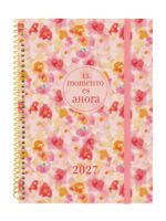 Finocam Trendy Design Collection Ahora Agenda - Anual 2027 - Semana Vista Horizontal - Formato E10 - 155x212mm - Espiral - Tapa de Polipropileno - Esquinas Microperforadas - Papel de 80g/m2 - Multicolor