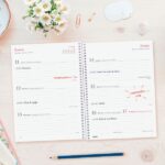 Finocam Trendy Design Collection Flora Agenda - Anual 2027 - Semana Vista Horizontal - Formato E10 - 155x212mm - Espiral - Tapa de Polipropileno - Esquinas Microperforadas - Papel de 80g/m2 - Multicolor - immagine 3