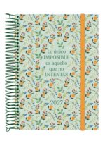 Finocam Trendy Design Collection Imposible Agenda - Anual 2027 - 1 Dia por Pagina - Formato E10 - 155x212mm - Espiral - Tapa de Polipropileno - Esquinas Microperforadas - Papel de 70g/m2 - Multicolor