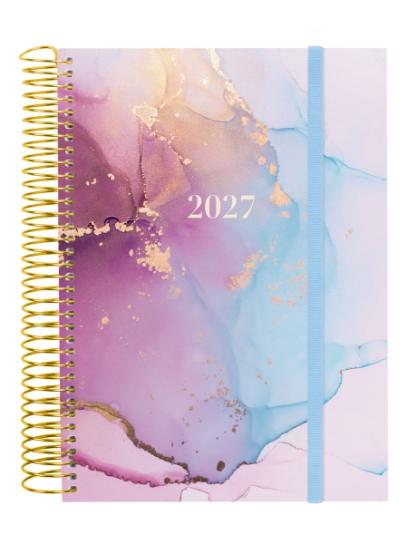 Finocam Trendy Design Collection Goldy Agenda - Anual 2027 - 1 Dia por Pagina - Formato E10 - 155x212mm - Espiral - Tapa de Polipropileno - Esquinas Microperforadas - Papel de 70g/m2 - Multicolor Finocam Trendy Design Collection Goldy Agenda - Anual 2027 - 1 Dia por Pagina - Formato E10 - 155x212mm - Espiral - Tapa de Polipropileno - Esquinas Microperforadas - Papel de 70g/m2 - Multicolor