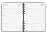 Finocam Espiral Trendy Alma Agenda - Anual 2027 - Semana Vista Horizontal - Formato E10 - 155x212mm - Espiral - Tapa Dura de Carton Forrado - Esquinas Microperforadas - Papel de 80g/m2 - Color Negro - immagine 2