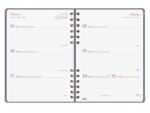 Finocam Espiral Trendy Alma Agenda - Anual 2027 - Semana Vista Horizontal - Formato E10 - 155x212mm - Espiral - Tapa Dura de Carton Forrado - Esquinas Microperforadas - Papel de 80g/m2 - Color Azul - immagine 2