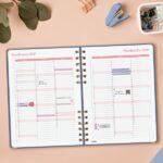 Finocam Espiral Trendy Alma Agenda - Anual 2027 - Semana Vista Horizontal - Formato E10 - 155x212mm - Espiral - Tapa Dura de Carton Forrado - Esquinas Microperforadas - Papel de 80g/m2 - Color Azul - immagine 3