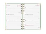 Finocam Espiral Trendy Alma Agenda - Anual 2027 - Semana Vista Horizontal - Formato E10 - 155x212mm - Espiral - Tapa Dura de Carton Forrado - Esquinas Microperforadas - Papel de 80g/m2 - Color Verde - immagine 2
