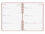 Finocam Espiral Trendy Alma Agenda - Anual 2027 - Semana Vista Horizontal - Formato E10 - 155x212mm - Espiral - Tapa Dura de Carton Forrado - Esquinas Microperforadas - Papel de 80g/m2 - Color Rosa - immagine 2