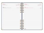 Finocam Espiral Trendy Alma Agenda - Anual 2027 - 1 Dia por Pagina - Formato E10 - 155x212mm - Espiral - Tapa Dura de Carton Forrado - Esquinas Microperforadas - Papel de 70g/m2 - Color Azul - immagine 2