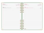Finocam Espiral Trendy Alma Agenda - Anual 2027 - 1 Dia por Pagina - Formato E10 - 155x212mm - Espiral - Tapa Dura de Carton Forrado - Esquinas Microperforadas - Papel de 70g/m2 - Color Verde - immagine 2