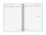 Finocam Moda Agenda Internacional - Anual 2027 - Semana Vista Vertical - 140x204mm - Goma Elastica - Tapa Dura de Carton Forrado - Esquinas Microperforadas - Papel de 80g/m2 - Color Azul - immagine 2