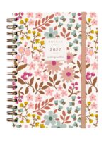 Finocam Moniquilla Agenda - Anual 2027 - Semana Vista Horizontal - Formato E10 - 155x212mm - Espiral Doble - Tapa Dura de Carton Forrado - Esquinas Microperforadas - Papel de 80g/m2 - Color Rosa
