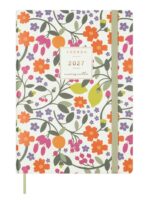 Finocam Moniquilla Agenda Profesional - Anual 2027 - Semana Vista Horizontal - Formato A5 - 148x210mm - Goma Elastica - Tapa Blanda de PU - Esquinas Microperforadas - Papel de 80g/m2 - Color Verde