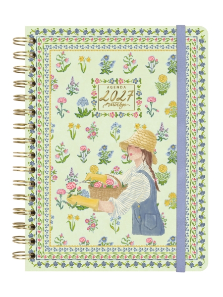 Finocam Martabge Agenda - Anual 2027 - Semana Vista Horizontal - Formato E10 - 155x212mm - Espiral Doble - Tapa Dura de Carton Forrado - Esquinas Microperforadas - Papel de 80g/m2 - Color Azul Finocam Martabge Agenda - Anual 2027 - Semana Vista Horizontal - Formato E10 - 155x212mm - Espiral Doble - Tapa Dura de Carton Forrado - Esquinas Microperforadas - Papel de 80g/m2 - Color Azul