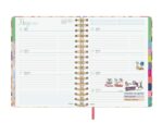 Finocam Talkual Version Agenda - Anual 2027 - Semana Vista Horizontal - 155x217mm - Espiral Doble - Tapa Dura - Goma Elastica - Papel de 90g/m2 - Cinta Punto - Notas Adhesivas Surtidas - Multicolor - immagine 2