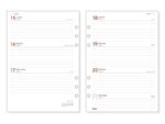 Finocam R1093 Recambio para Agenda Open - Anual 2027 - Semana Vista Horizontal - Formato 1000 - 155x215mm - 6 Taladros - Papel de 80g/m2 - Color Blanco - immagine 2