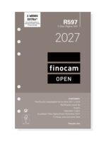 Finocam R597 Recambio para Agenda Open - Anual 2027 - 2 Dias por Pagina - Formato 500 - 117x181mm - 6 Taladros - Papel de 80g/m2 - Color Blanco