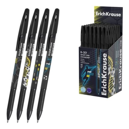 ErichKrause R-301 Stick and Grip Sport DNA Penna a sfera con cappuccio - Modelli assortiti - Larghezza tratto 0