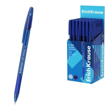 ErichKrause R-301 Stick and Grip Original Penna a sfera con cappuccio - Punta da 1