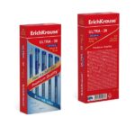ErichKrause ULTRA-30 Stick and Grip Original - Penna a sfera con cappuccio - Punta a ago da 0,7 mm - Corpo trasparente - Larghezza tratto 0,26 mm - Impugnatura in gomma - Inchiostro a bassa viscosità - Colore blu - immagine 4