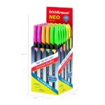 ErichKrause Neo Stick Accent Penna a sfera con cappuccio - Modelli assortiti - Spessore tratto 0,26 mm - Inchiostro a bassa viscosità - Colore blu - immagine 4