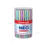 ErichKrause Neo Stick Pastel Penna a sfera con cappuccio - Modelli assortiti - Spessore tratto 0,26 mm - Inchiostro a bassa viscosità - Colore blu - immagine 4