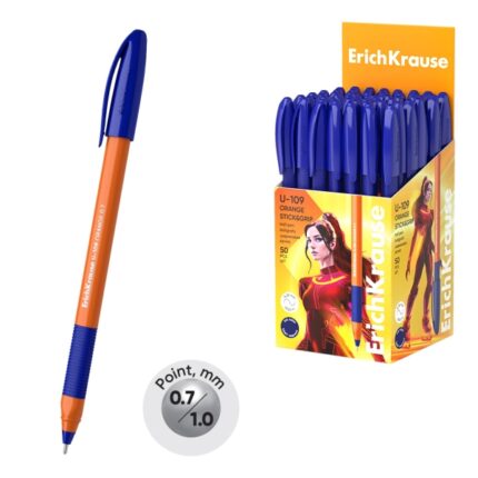 ErichKrause U-109 Stick and Grip Orange Penna a sfera con cappuccio - Punta da 0