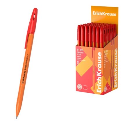 ErichKrause R-301 Stick Orange Penna a sfera con cappuccio - Punta da 0