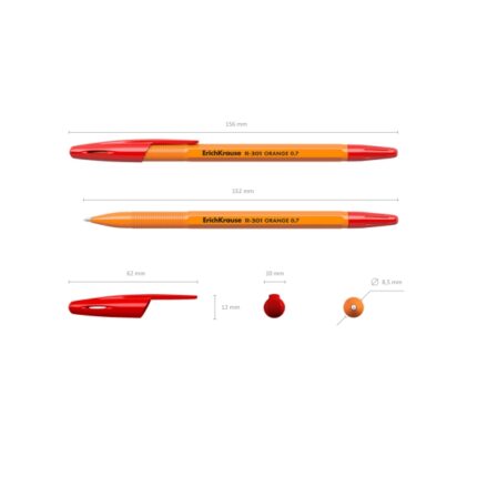 7 mm - Corpo opaco arancione - Larghezza tratto 0