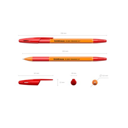 7 mm - Corpo opaco arancione - Larghezza tratto 0