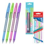 ErichKrause R-301 Stick and Grip Spring Pack da 4 penne con cappuccio - Modelli assortiti - Tratto da 0