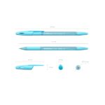 ErichKrause R-301 Stick and Grip Spring Pack da 4 penne con cappuccio - Modelli assortiti - Tratto da 0,35 mm - Impugnatura in gomma - Colore blu - immagine 3