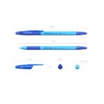 5 mm - Impugnatura in gomma - Inchiostro ad asciugatura rapida - Cappuccio ventilato - Colore blu