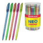 ErichKrause Neo Stick Cocktail Penna a sfera con cappuccio - Modelli assortiti - Tratto 0