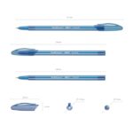 ErichKrause Neo Stick Cocktail Penna a sfera con cappuccio - Modelli assortiti - Tratto 0,26 mm - Inchiostro a bassa viscosità - Colore blu - immagine 3