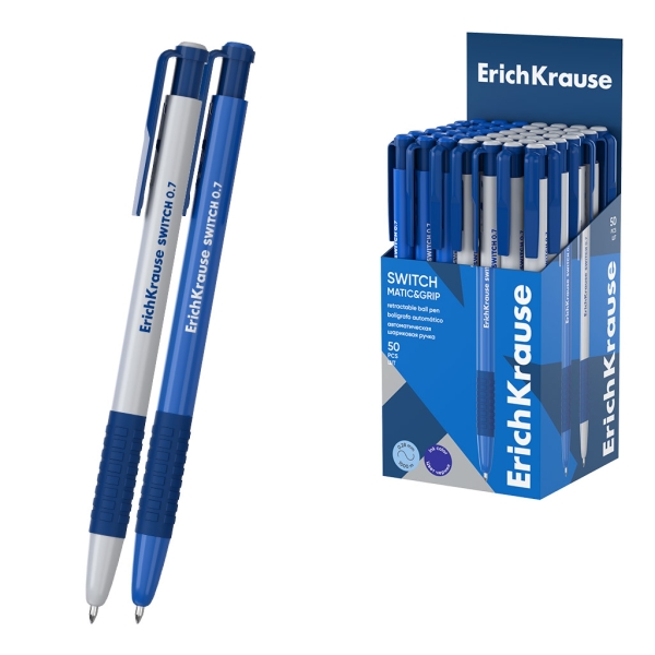 ErichKrause Switch Matic e Grip - Penna a sfera retrattile - Modelli assortiti - Spessore tratto 0