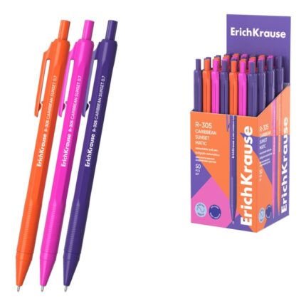 ErichKrause R-305 Matic Caribbean Sunset Penna a sfera retrattile - Modelli assortiti - Spessore punta 0