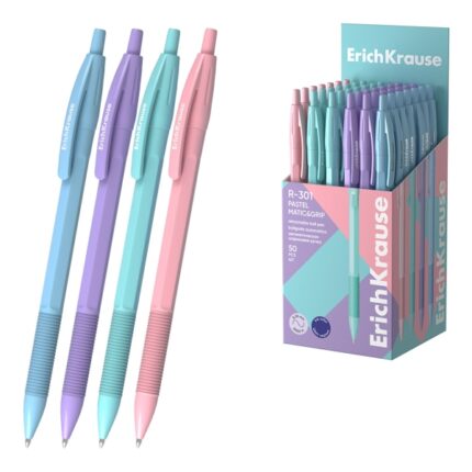 ErichKrause R-301 Matic and Grip Pastel Penna a sfera retrattile - Modelli assortiti - Spessore tratto 0