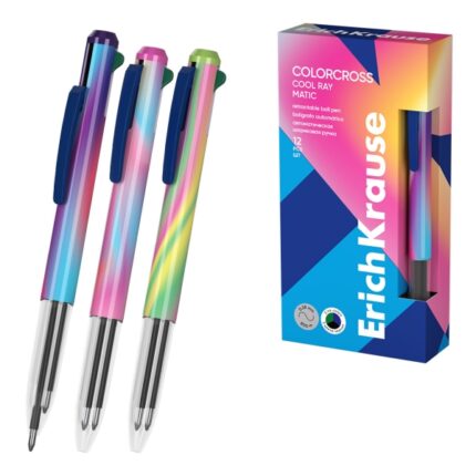 ErichKrause Colorcross Matic Cool Ray Penna a sfera 3 in 1 - Punta da 0
