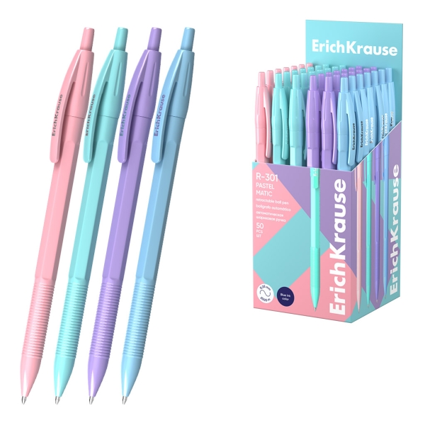ErichKrause R-301 Matic Pastel Penna a sfera a scatto - Modelli assortiti - Spessore tratto 0