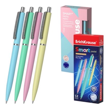 ErichKrause Smart Matic Pastel Penna a sfera a scatto - Modelli assortiti - Spessore 0