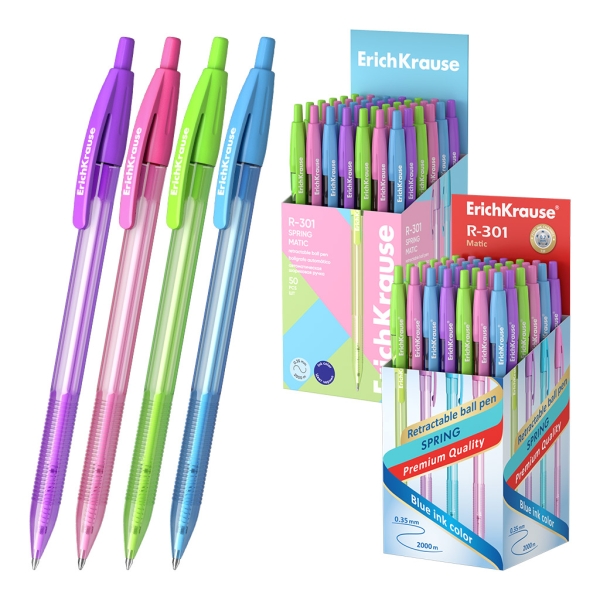 ErichKrause R-301 Matic Spring Penna a sfera a scatto - Modelli assortiti - Spessore tratto 0