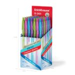 ErichKrause R-301 Matic Spring Penna a sfera a scatto - Modelli assortiti - Spessore tratto 0,35 mm - Colore blu - immagine 4
