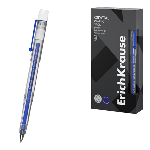 ErichKrause Crystal Stick Classic Penna a sfera con cappuccio - Punta da 0