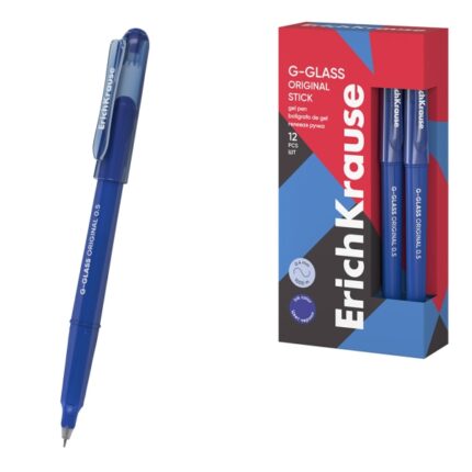 ErichKrause G-Glass Stick Original - Penna a sfera con cappuccio - Punta da 0