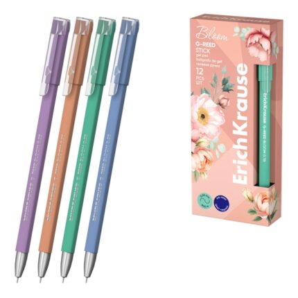 ErichKrause G-Reed Stick Pastel Bloom Penna a sfera con cappuccio - Modelli assortiti - Spessore tratto 0