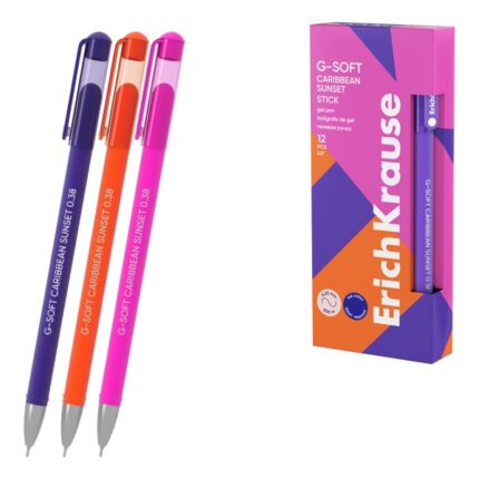 ErichKrause G-Soft Stick Caribbean Sunset Penna a sfera con cappuccio - Modelli assortiti - Spessore tratto 0