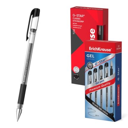 ErichKrause G-Star Stick and Grip Classic Penna a sfera con cappuccio - Punta da 0
