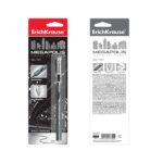 ErichKrause Megapolis Penna a sfera con cappuccio - Punta da 0,5 mm - Larghezza tratto 0,35 mm - Inchiostro gel - Resistente all'acqua - Asciugatura rapida - Colore nero - immagine 4