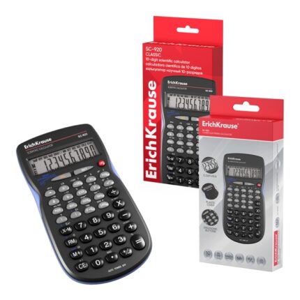 Calcolatrice scientifica ErichKrause SC-920 Classic - Display LCD a 10 cifre - 56 funzioni - Spegnimento automatico - Colore: nero