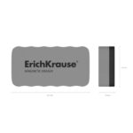 ErichKrause Gomma per lavagna bianca - Magnetica - Non graffia la superficie - 107 x 57 mm - Colore grigio - immagine 3