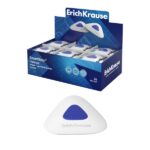 ErichKrause SmartWay Espositore triangolare con 24 gomme da cancellare - Gomma termoplastica - Ipoallergenica - Non lascia residui - Colore bianco
