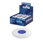ErichKrause SmartWay Oval Espositore con 24 gomme da cancellare - Gomma termoplastica - Ipoallergenica - Senza PVC - Non strappa la carta - Colore bianco
